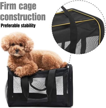 Ultimate Comfort and Safety: Scratchme Soft-Sided Pet Travel Carrier for Cats and Small Dogs - Airline Approved, Collapsible, and Conveniently Portable