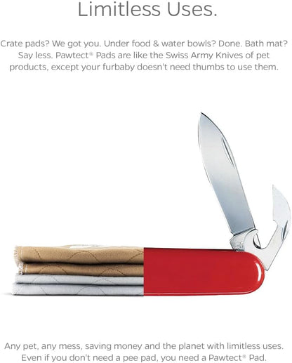 Pawtect® Pads - Premium Washable Dog Pee Pads (2 Pack) - 18"x24" Waterproof Training Pads for Dogs - Perfect for Housebreaking, Whelping, and Everyday Use!