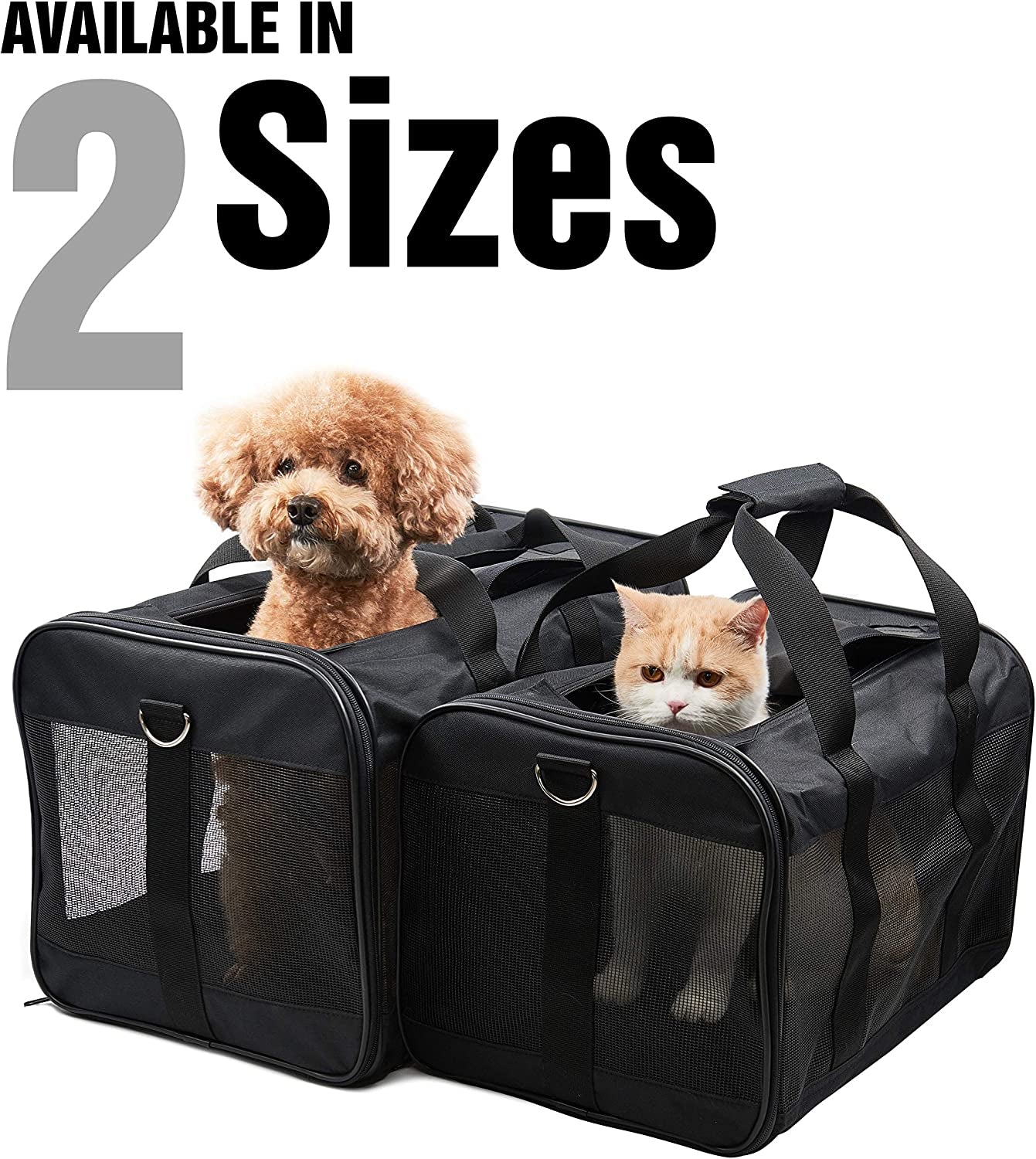 Ultimate Comfort and Safety: Scratchme Soft-Sided Pet Travel Carrier for Cats and Small Dogs - Airline Approved, Collapsible, and Conveniently Portable
