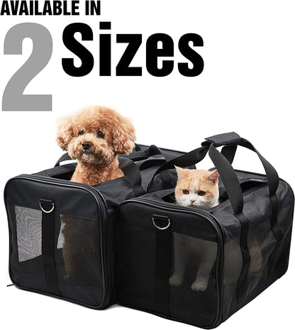 Ultimate Comfort and Safety: Scratchme Soft-Sided Pet Travel Carrier for Cats and Small Dogs - Airline Approved, Collapsible, and Conveniently Portable