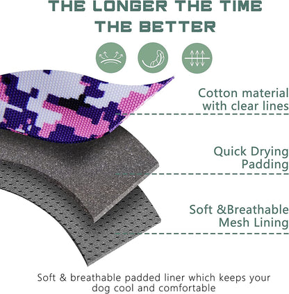 Ultimate Tactical Dog Harness for Large Breeds - No Pull & Easy Fit Adjustable Vest in Purple Camo